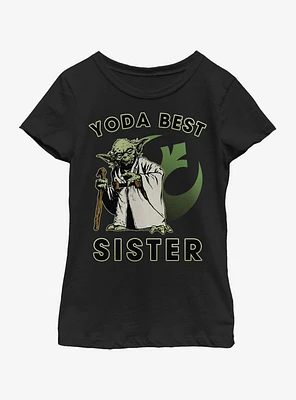 Star Wars Yoda Best Sister Youth Girls T-Shirt