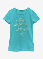 Star Wars The Force Script Youth Girls T-Shirt