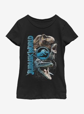 Jurassic Park Dino Group Stack Youth Girls T-Shirt