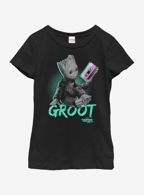 Marvel Guardians of The Galaxy Neon Baby Groot Youth Girls T-Shirt
