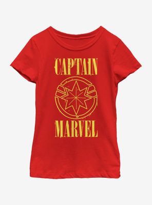 Marvel Captain Yellow Youth Girls T-Shirt