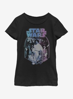 Star Wars Gradient Poster Youth Girls T-Shirt