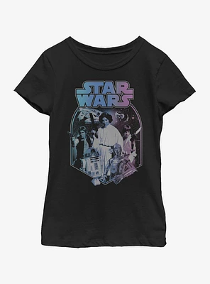 Star Wars Gradient Poster Youth Girls T-Shirt