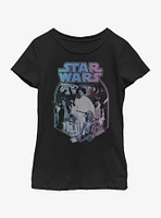 Star Wars Gradient Poster Youth Girls T-Shirt
