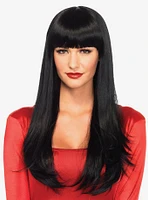 Bangin Long Straight Black Wig