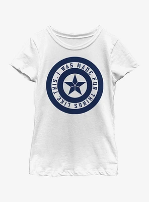 Marvel Avengers: Endgame Shield Inspiration Youth Girls T-Shirt
