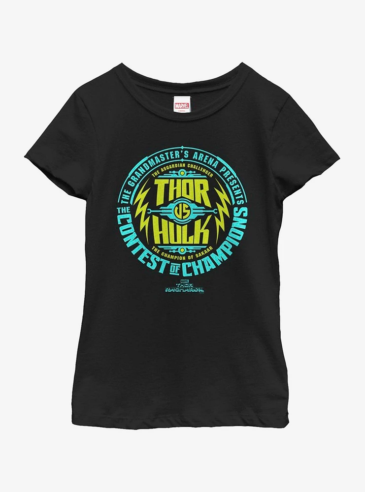 Marvel Thor Vs Hulk Youth Girls T-Shirt