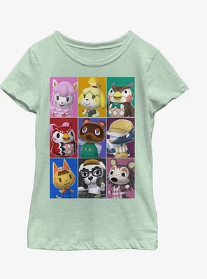 Nintendo Animal Blocks Youth Girls T-Shirt