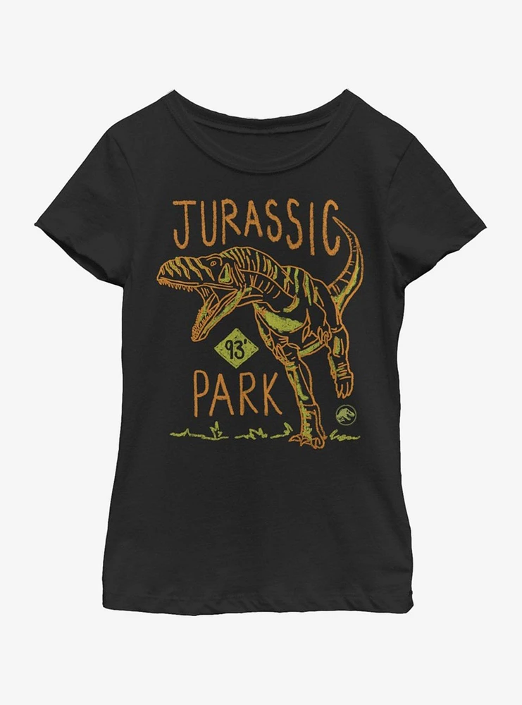 Jurassic Park Bite Time Youth Girls T-Shirt
