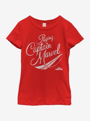 Marvel Captain Calling Youth Girls T-Shirt