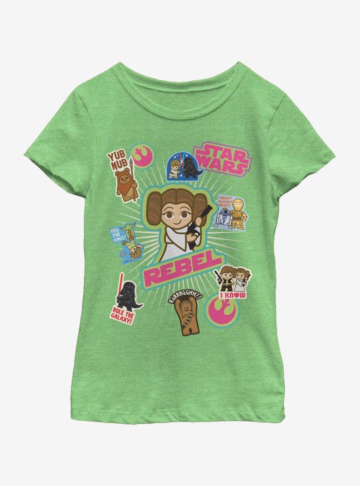 Star Wars Sticker Girl Youth Girls T-Shirt