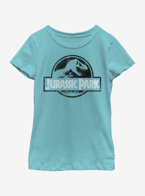 Jurassic Park JPark Vintage Logo Solid Youth Girls T-Shirt