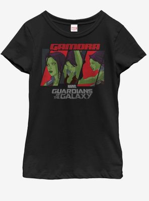 Marvel Guardians of the Galaxy Triple Gamora Youth Girls T-Shirt