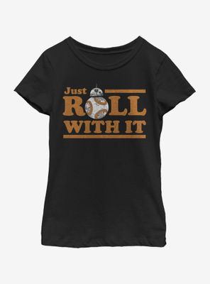 Star Wars The Last Jedi Just Roll Youth Girls T-Shirt