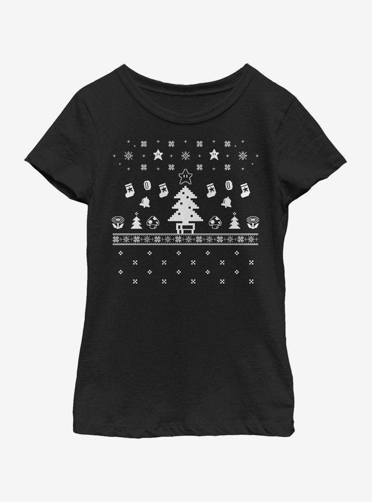 Nintendo WHITE XMAS Youth Girls T-Shirt