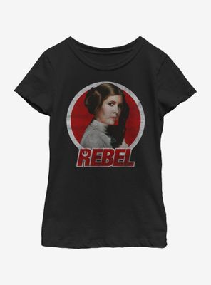 Star Wars Leia Rebel Circle Youth Girls T-Shirt
