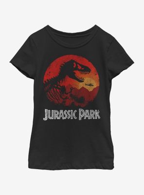 Jurassic Park Jungle Sunset Youth Girls T-Shirt