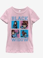 Marvel Black Widow Pop Youth Girls T-Shirt