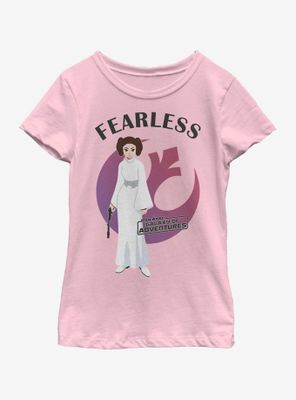 Star Wars Leia Fearless Galaxy Adventure Youth Girls T-Shirt