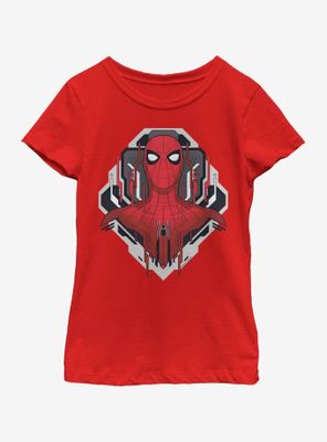 Marvel Spiderman: Far From Home Spider Tech Badge Youth Girls T-Shirt
