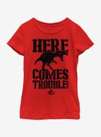 Jurassic Park Dino Trouble Youth Girls T-Shirt