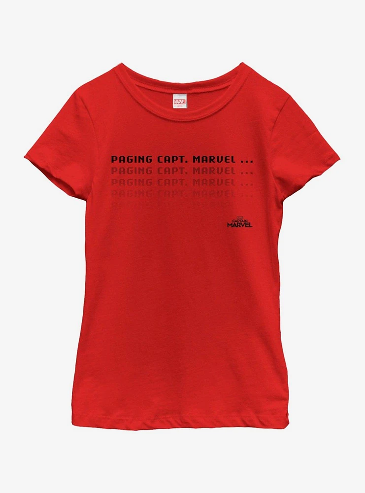 Marvel Captain Paging Youth Girls T-Shirt