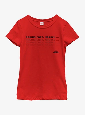 Marvel Captain Paging Youth Girls T-Shirt