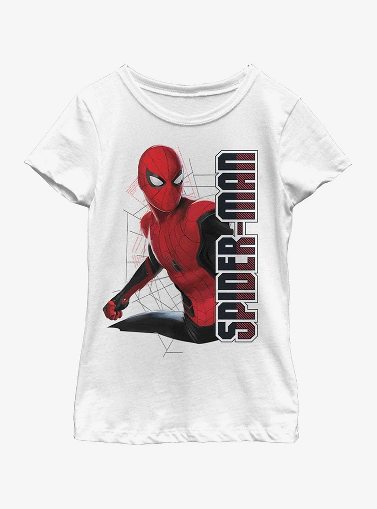 Marvel Spiderman: Far From Home Spider Webs Youth Girls T-Shirt