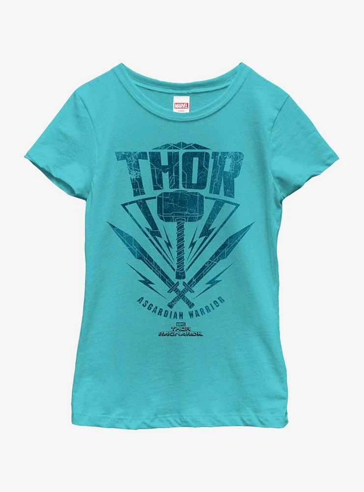 Marvel Thor Hammer Stamp Youth Girls T-Shirt