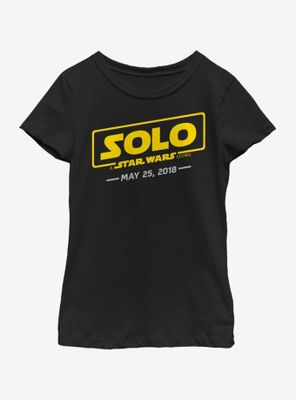 Star Wars Logo with Date Youth Girls T-Shirt
