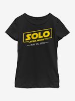 Star Wars Logo with Date Youth Girls T-Shirt