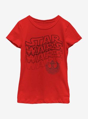 Star Wars Wavy Youth Girls T-Shirt