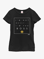 Marvel Captain Not Bossy Youth Girls T-Shirt