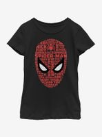 Marvel Spiderman: Far From Home Spider Word Face Youth Girls T-Shirt