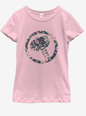 Marvel Thor Floral Youth Girls T-Shirt