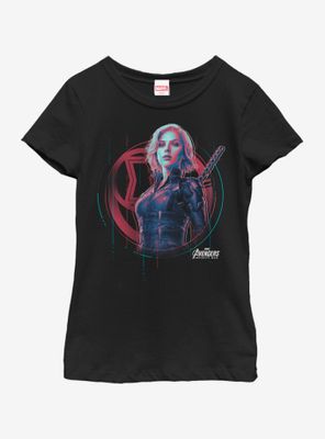 Marvel Avengers Black Widow Tech Youth Girls T-Shirt