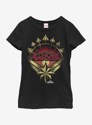 Marvel Captain Plane Model Youth Girls T-Shirt