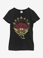 Marvel Captain Plane Model Youth Girls T-Shirt