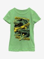 Jurassic Park Dino Caution Youth Girls T-Shirt