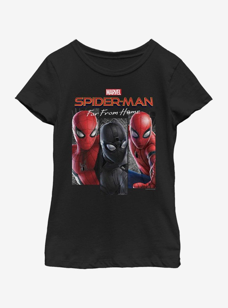 Marvel Spiderman: Far From Home Spider Panel Youth Girls T-Shirt