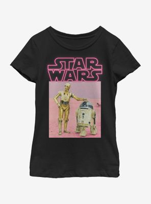 Star Wars Driod Neon Youth Girls T-Shirt