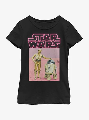 Star Wars Driod Neon Youth Girls T-Shirt
