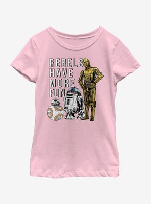 Star Wars The Last Jedi More Fun Youth Girls T-Shirt