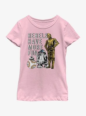 Star Wars The Last Jedi More Fun Youth Girls T-Shirt
