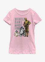 Star Wars The Last Jedi More Fun Youth Girls T-Shirt