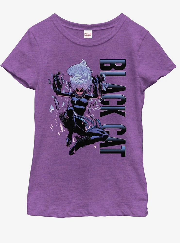 Marvel Black Cat Falls Youth Girls T-Shirt