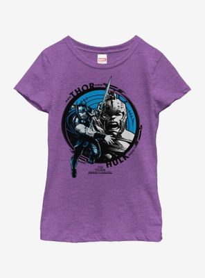 Marvel Thor Hulk Trope Youth Girls T-Shirt