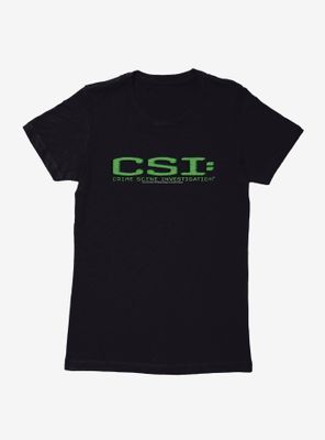 CSI: Crime Scene Investigation Green Logo Womens T-Shirt