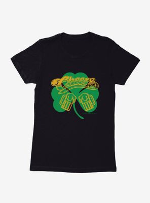 Cheers Shamrock And Beer Womens T-Shirt