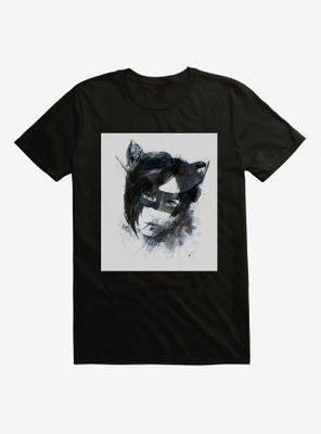 DC Comics Batman Catwoman Watercolor Black T-Shirt